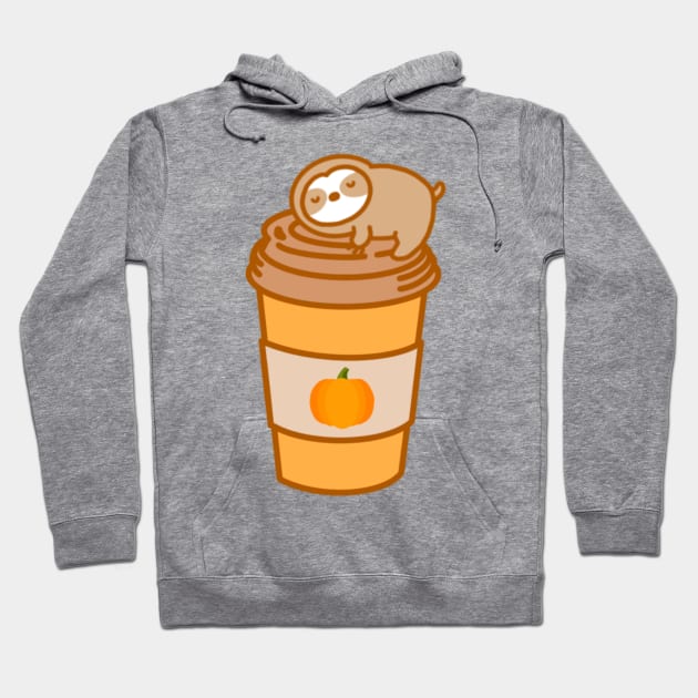 Cute Pumpkin Spice Latte Cup Sloth Hoodie by theslothinme